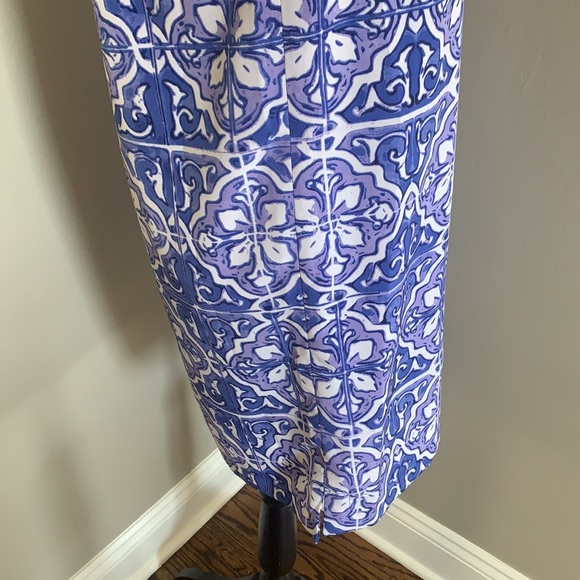 The Limited blue wnd white italian looking dress - Picture 4 of 9